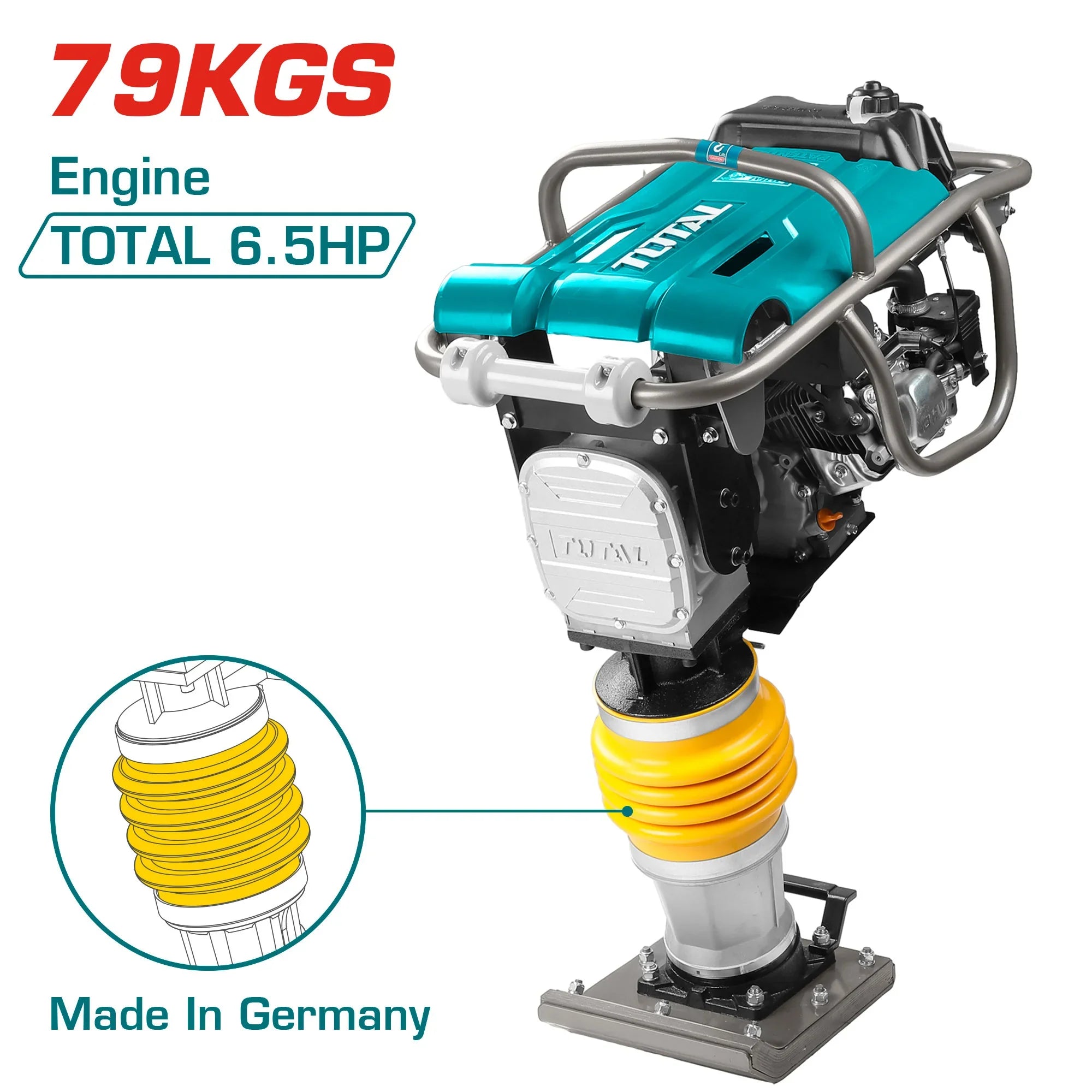 Petrol rammer 79kg, 4.8kW/10kN (TP880-2E) TOTAL