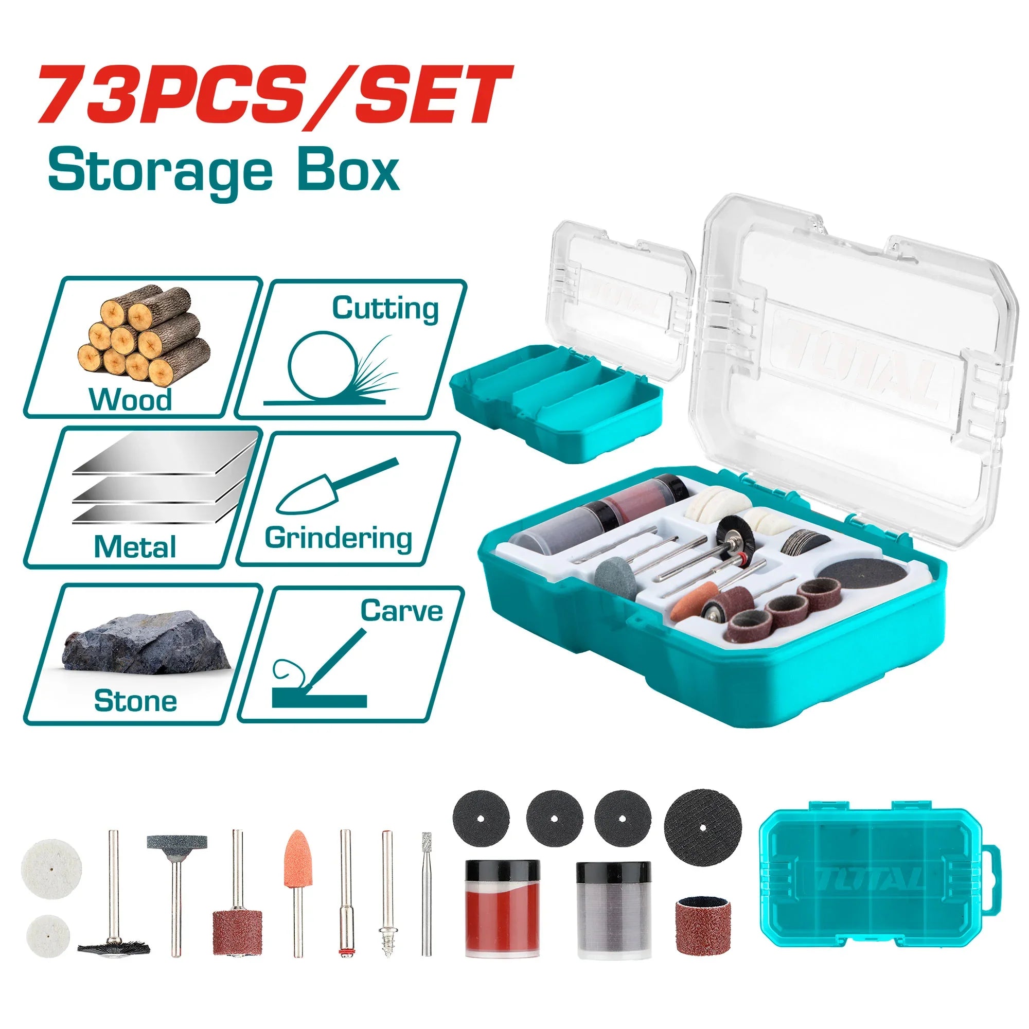 73 Piece Universal Mini Drill Kit (TAKMG7072) TOTAL