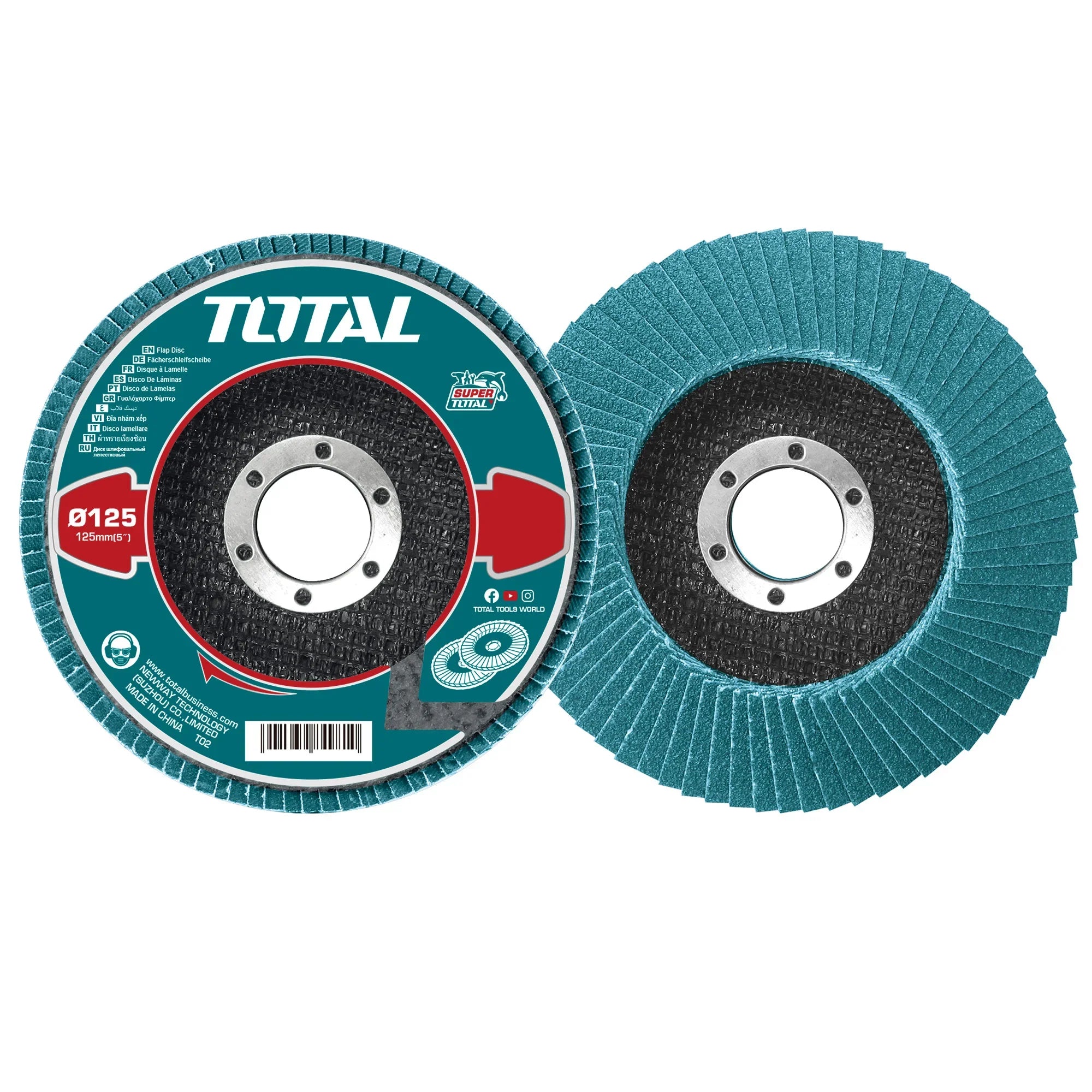 lamellar grinding disc zirconia 125×22 mm, P80 (TAC641253) TOTAL