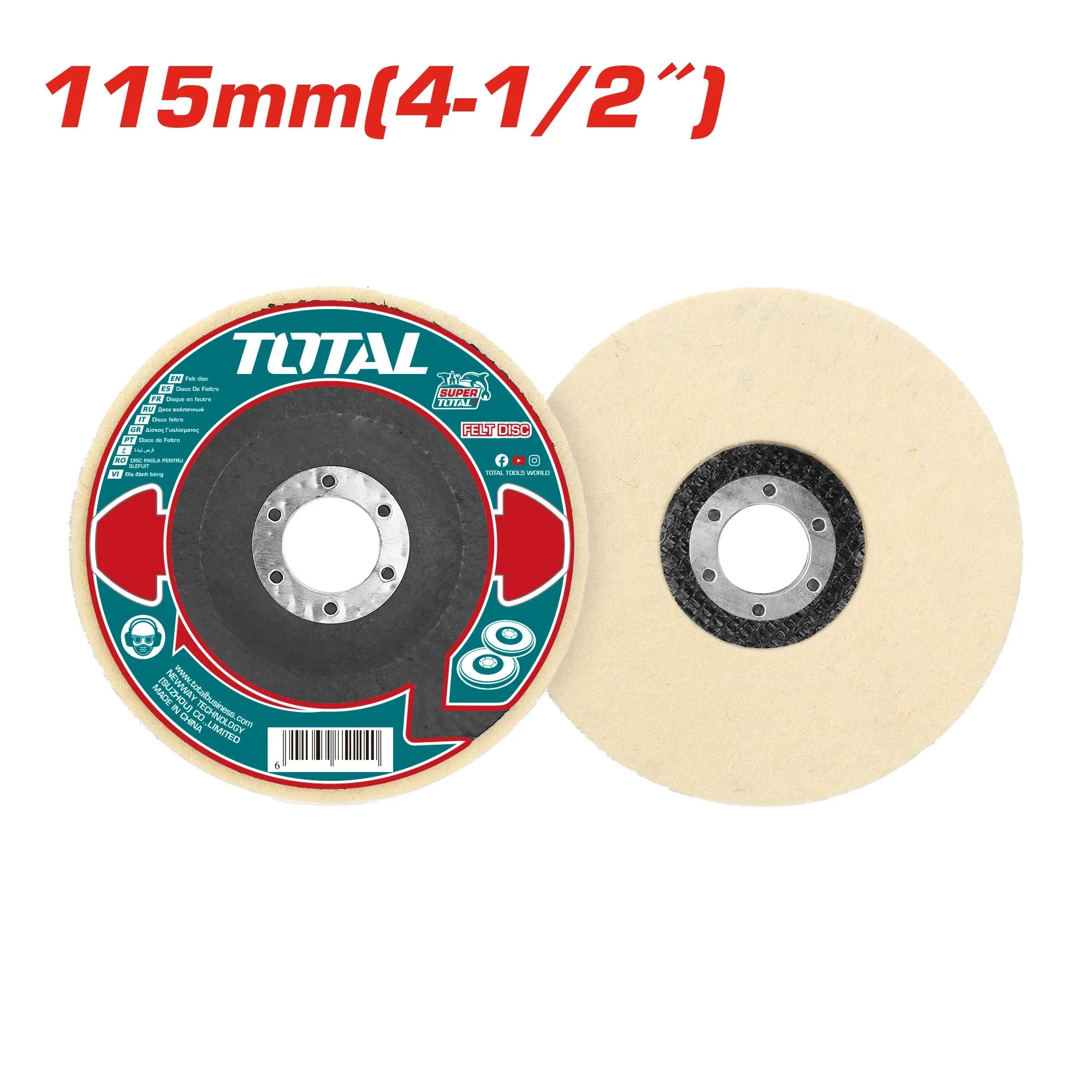 Polishing disc felt 115×22.22 mm (TAC671151) TOTAL