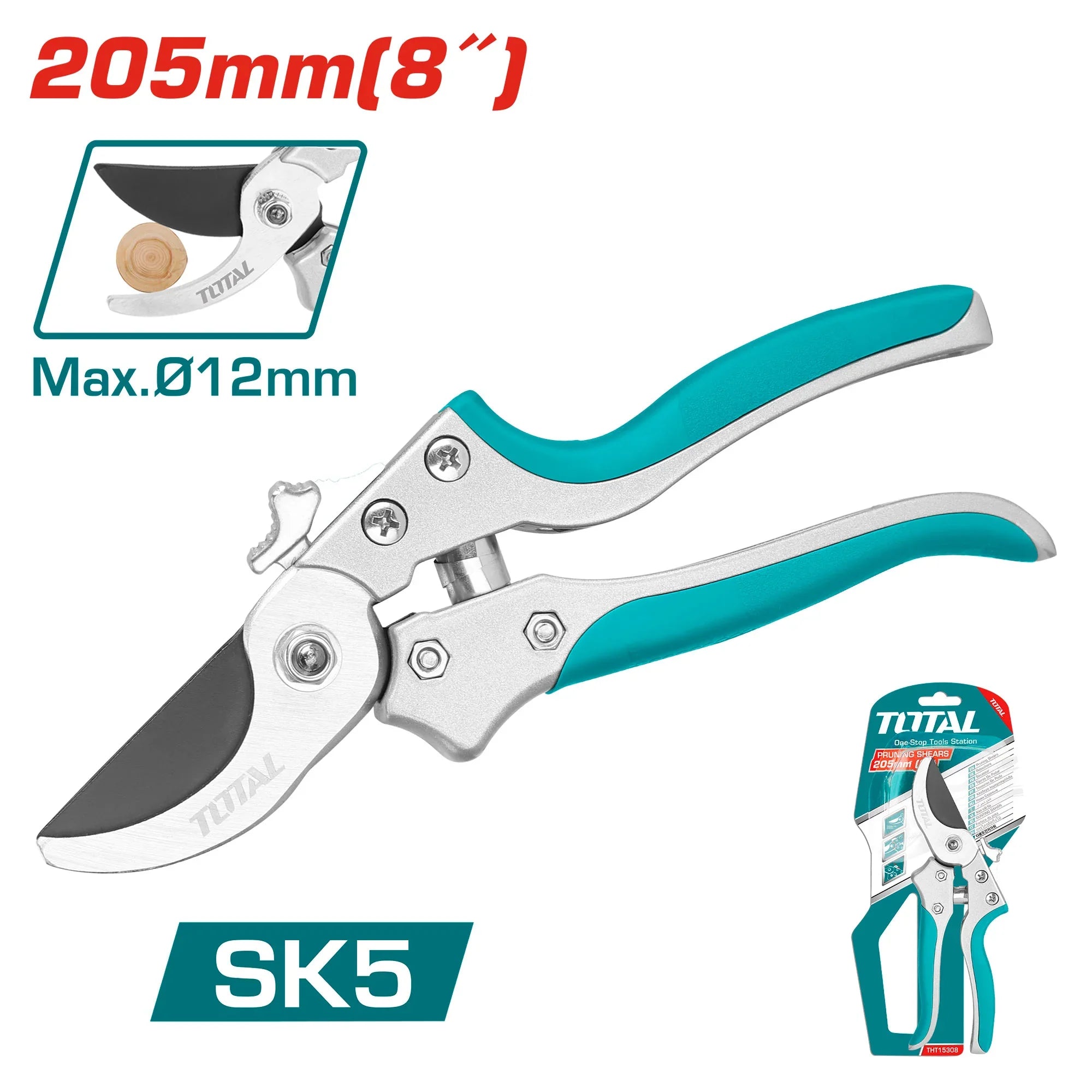 Garden shears 205mm, 250g (THT15308) TOTAL