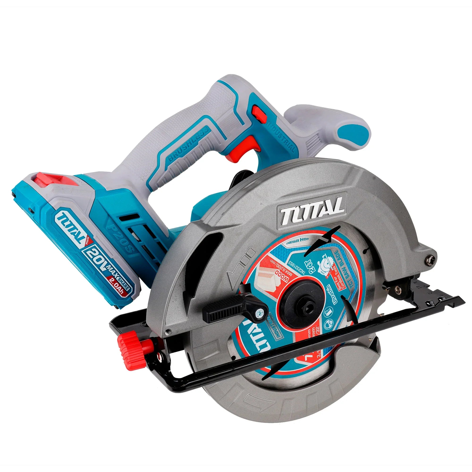 Cordless circular saw 4800rpm/185 mm/P20S/ INDUSTRIAL (Without battery) (TSLI1851) Total