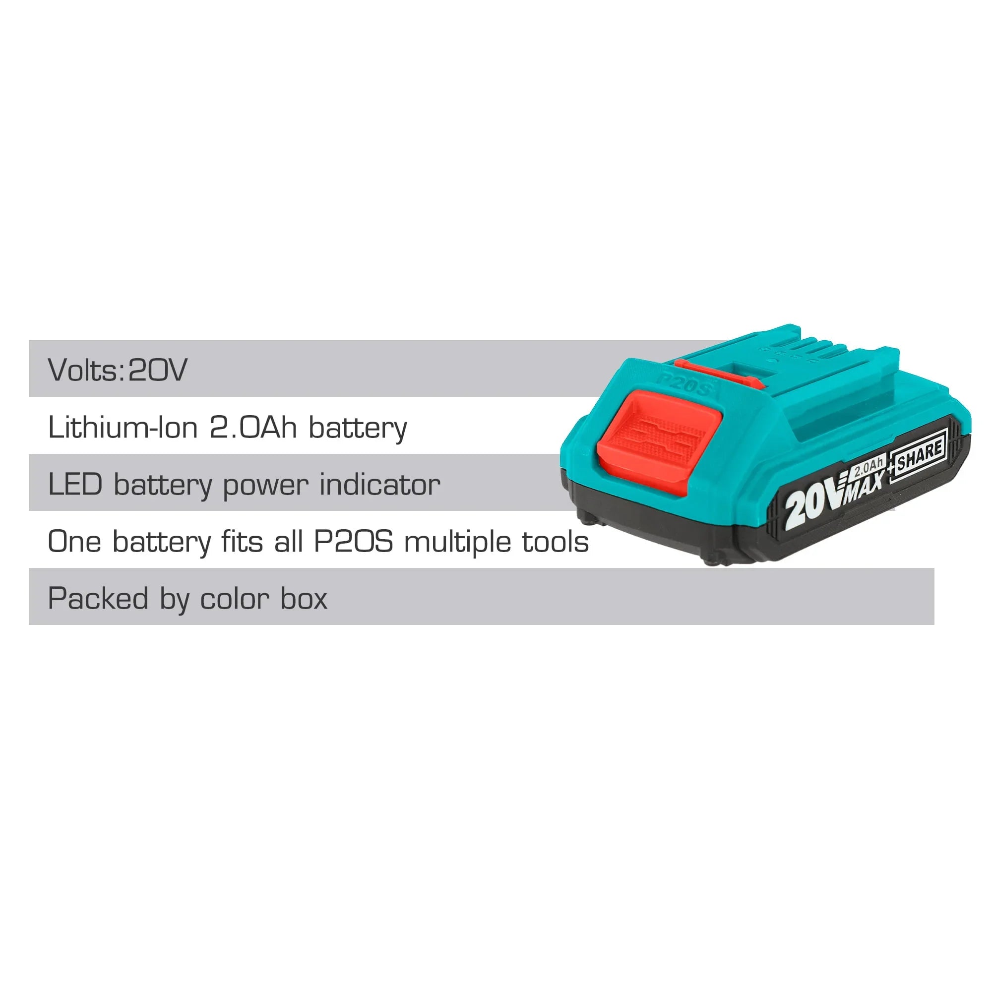 Lithium-ion battery 2.0Ah/ P20S/ INDUSTRIAL (TFBLI2001) TOTAL