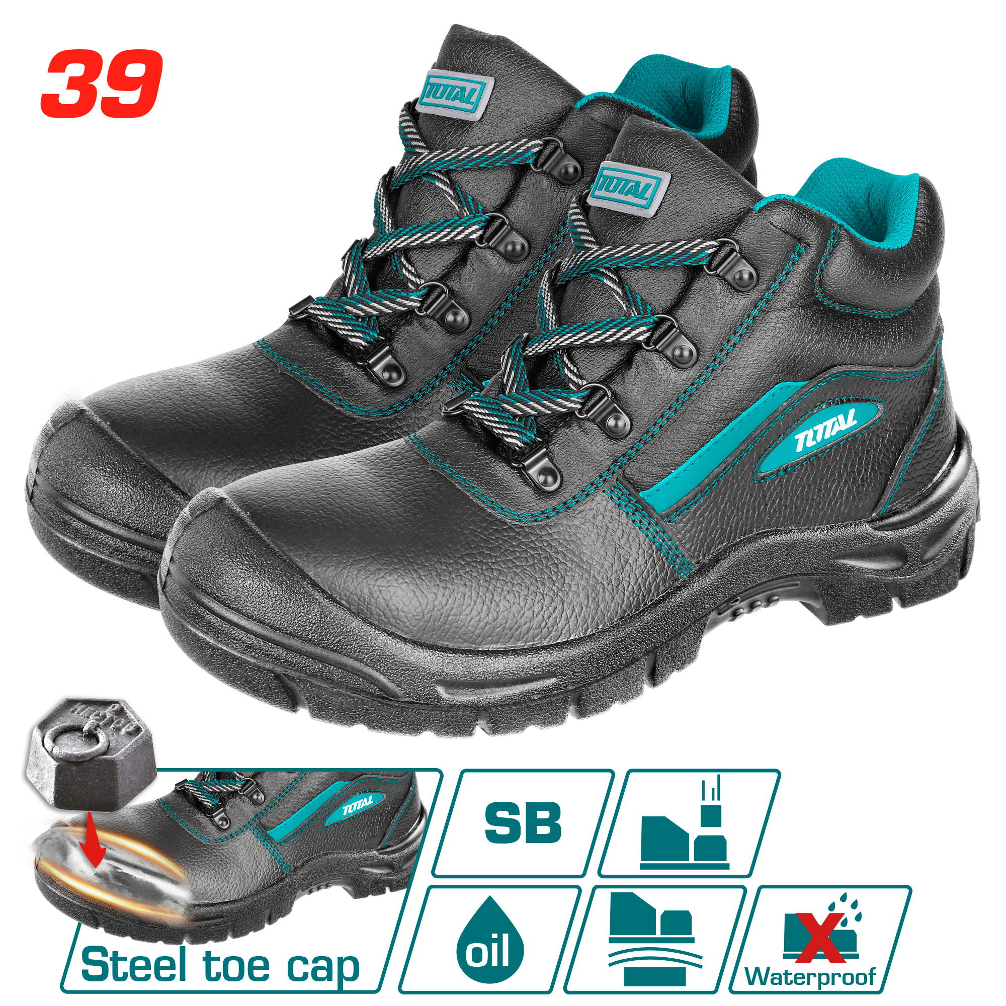 Work shoes 202 with metal cap no. 39 (TSP202SB.39) TOTAL