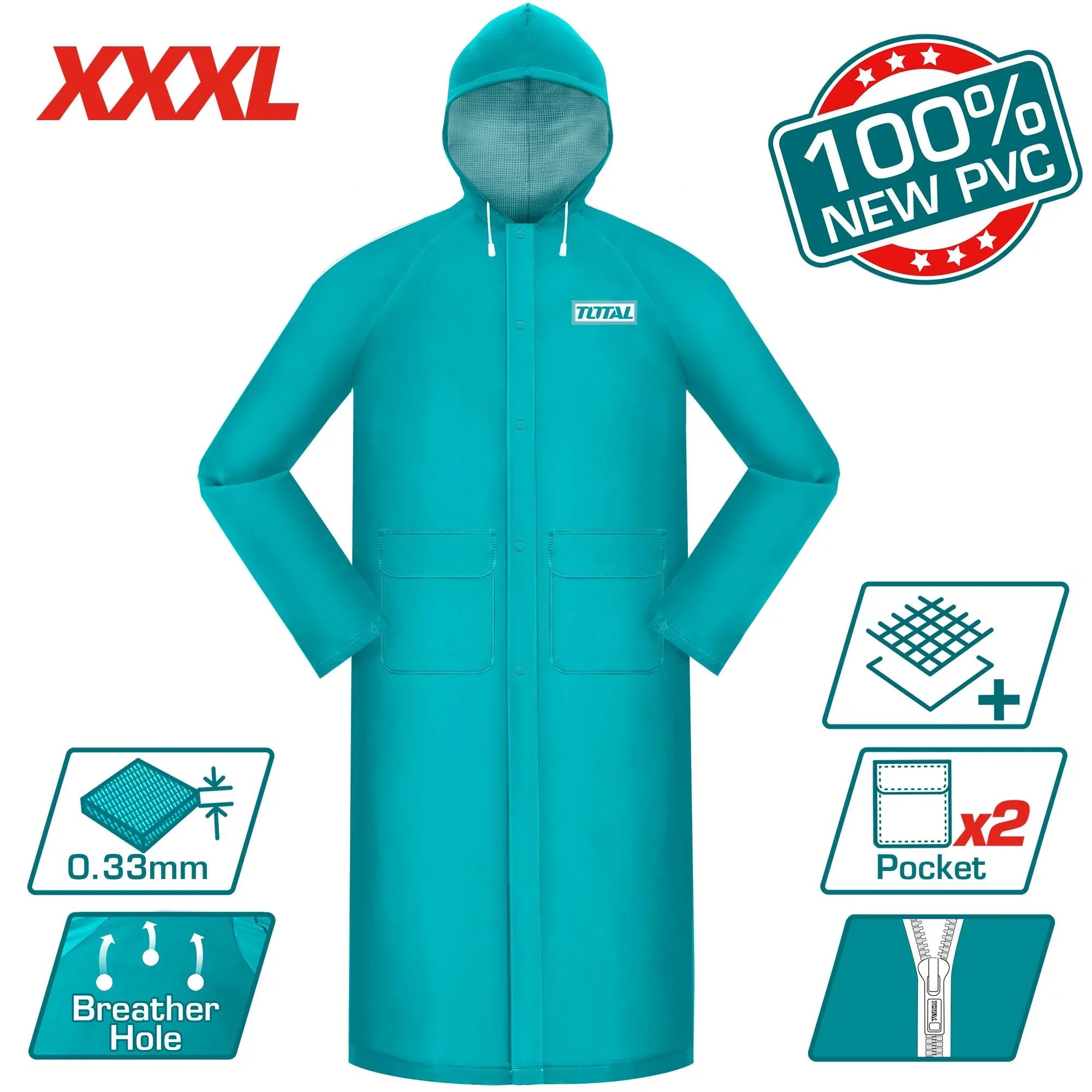 Raincoat 120cm No. XXXL / INDUSTRIAL (THTRC031.XXXL) TOTAL