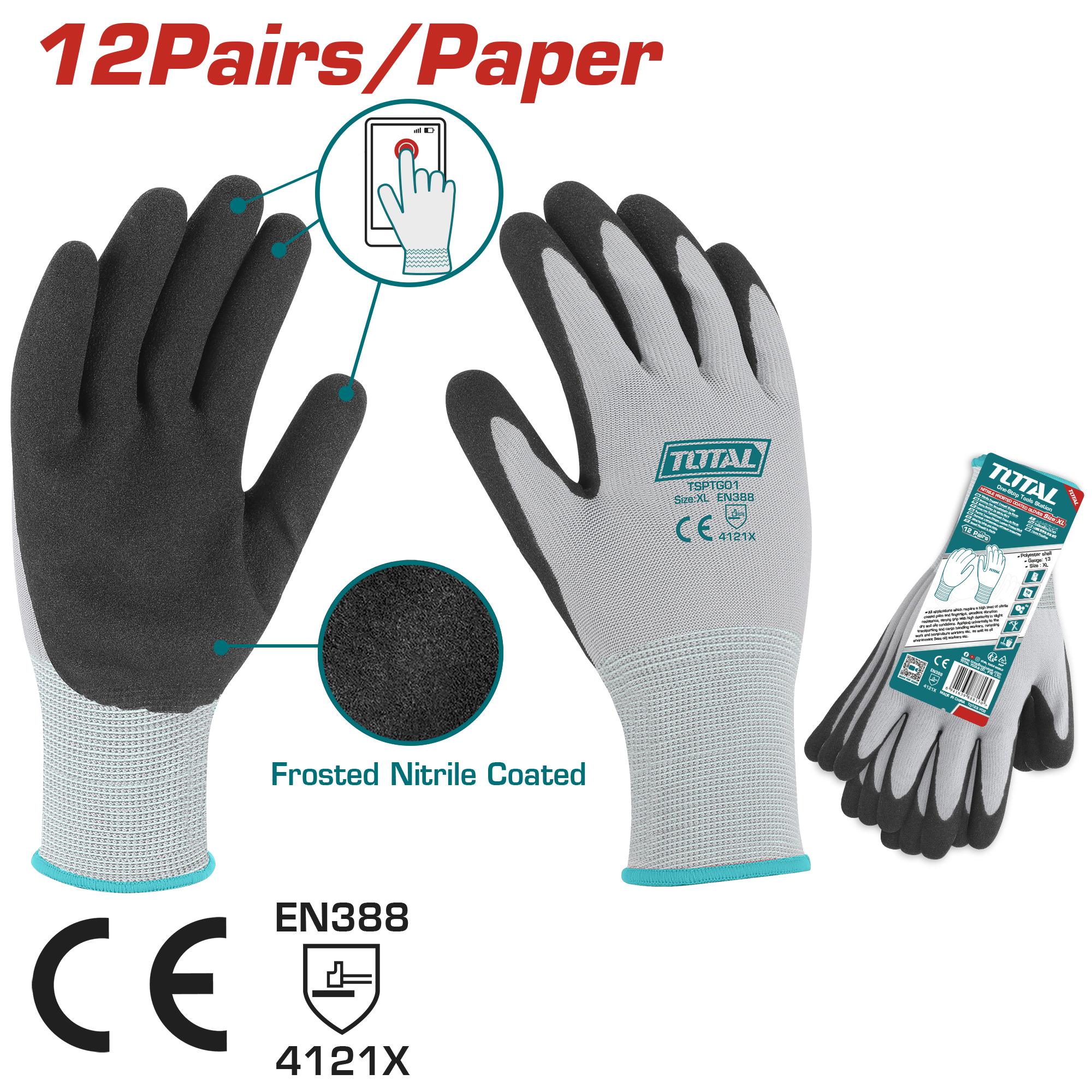 Gloves coated with nitrile G01 XL (TSPTG01) TOTAL