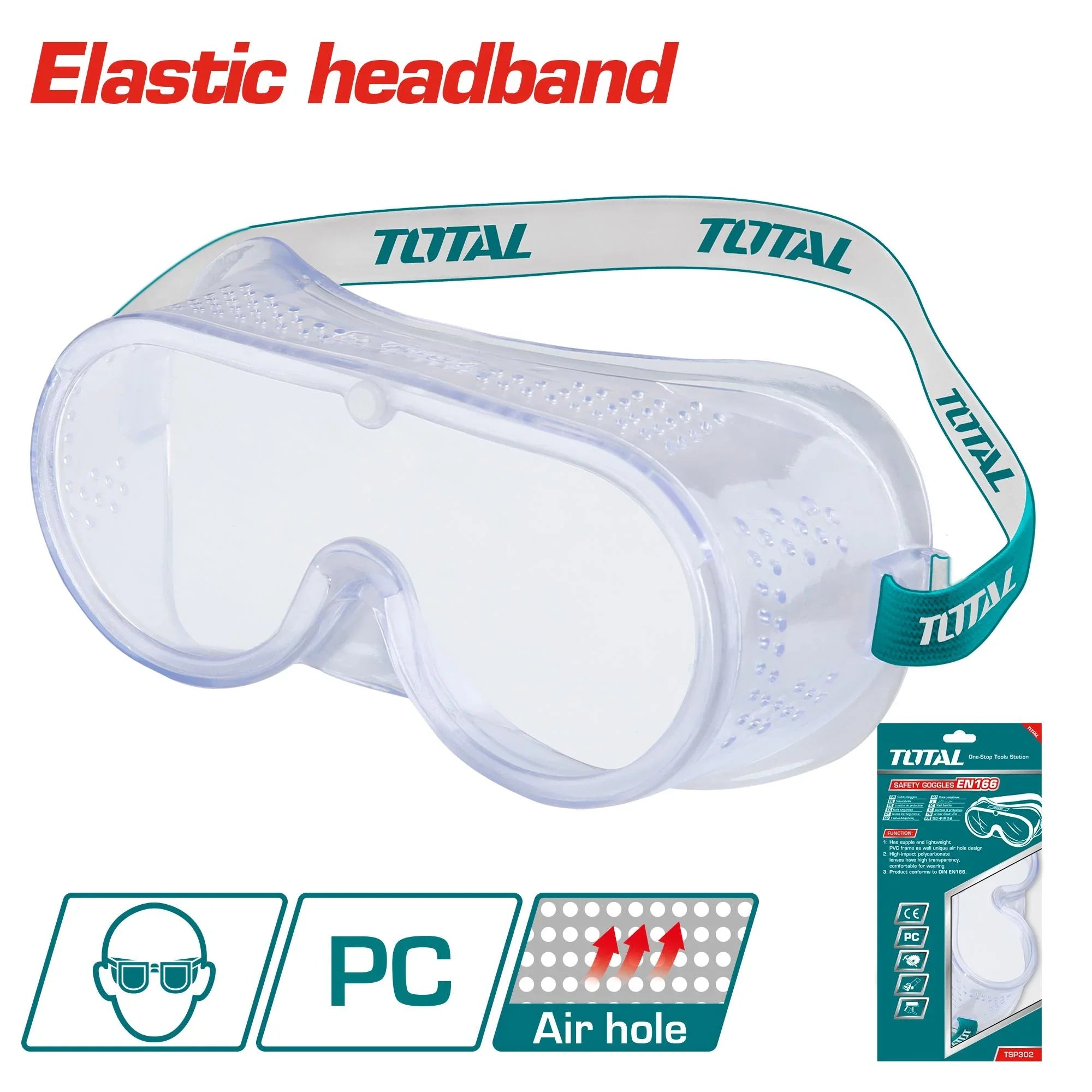 Safety glasses 302 PVC (TSP302) TOTAL