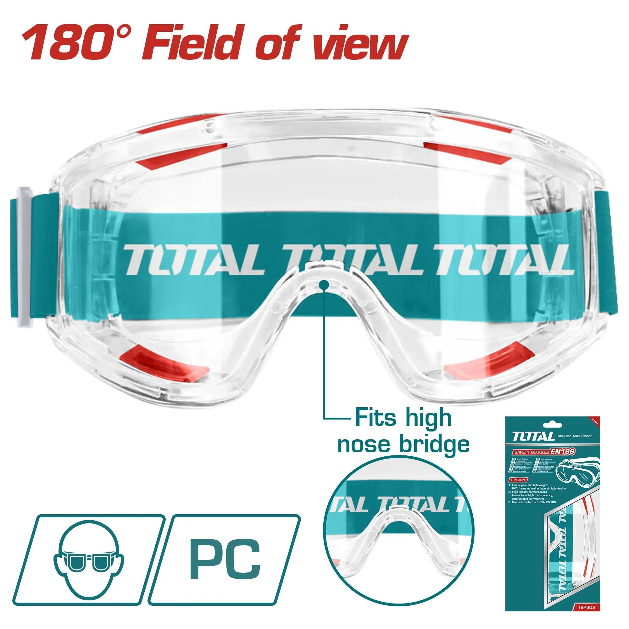 Safety glasses 309 180/ PVC (TSP309) TOTAL