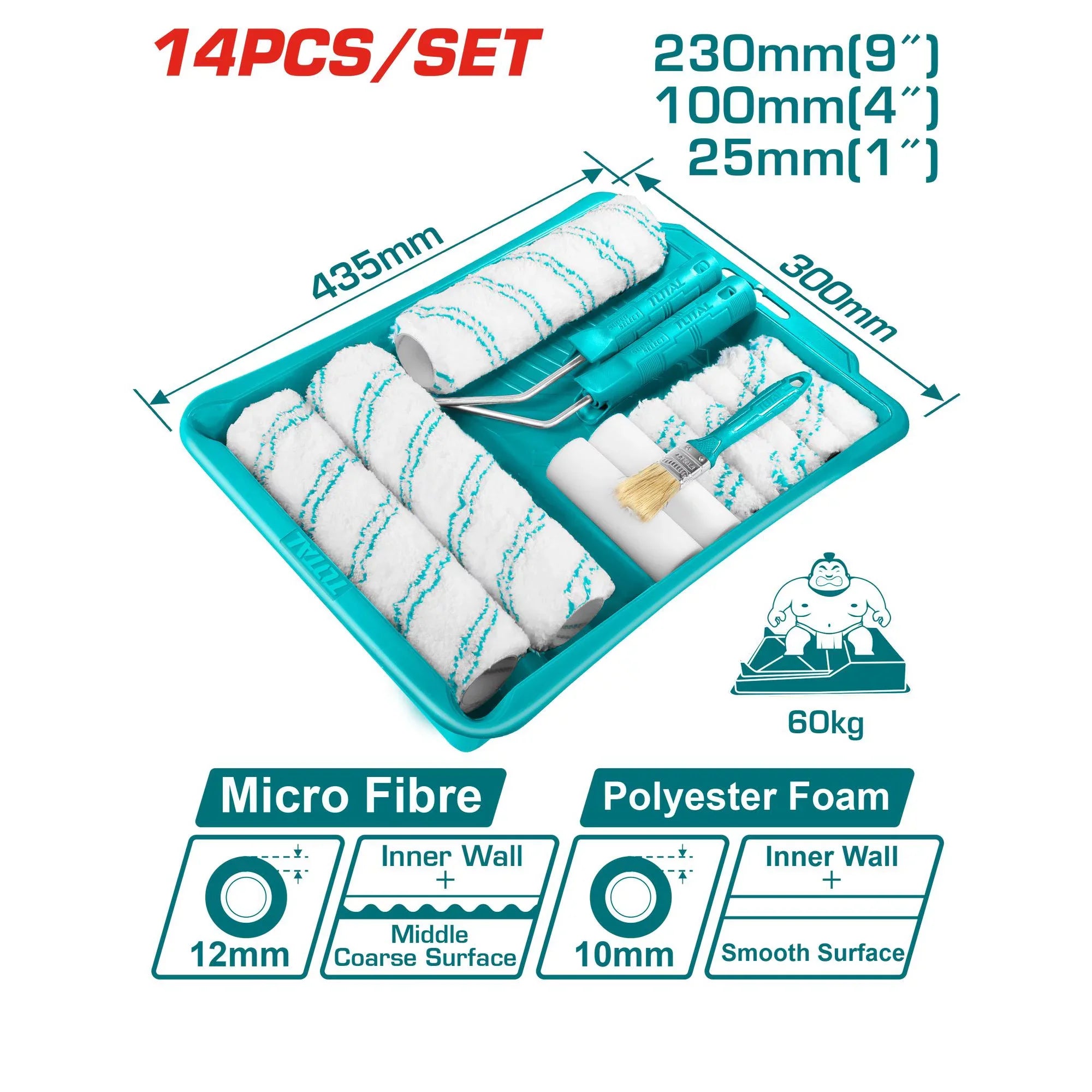 14-piece painting set (for interior walls) (THT862302) TOTAL