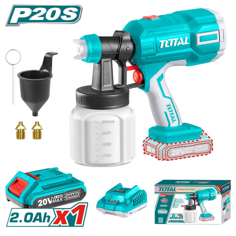 Battery spray gun 120Din-s/800ml/min /P20S (SET Battery 1x2Ah, Charger) (TSGLI20406) TOTAL