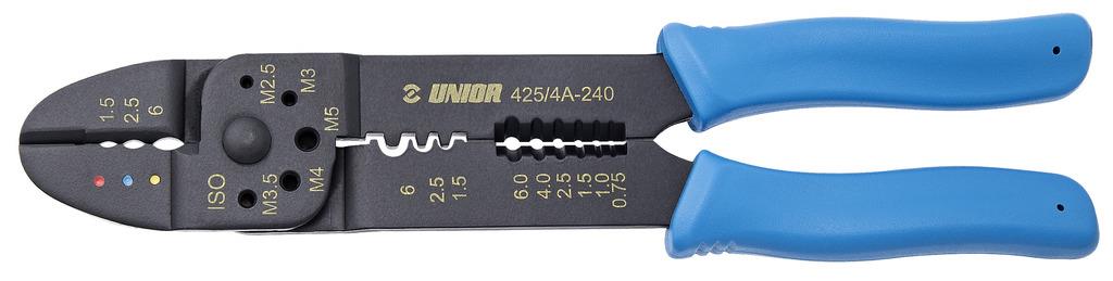 UNIOR PLIERS FOR CABLE CONTACTS Art.425/4A 240 mm (1.5-6 mm2) (601136)