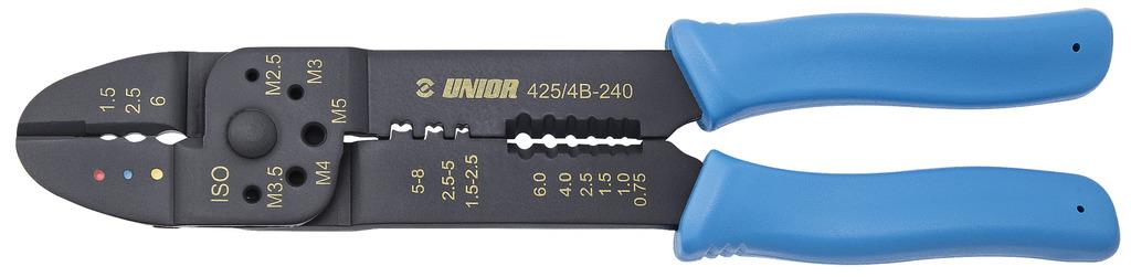 UNIOR PLIERS FOR CABLE CONTACTS Art.425/4B 240 mm (1.5-6 mm2) (601137)