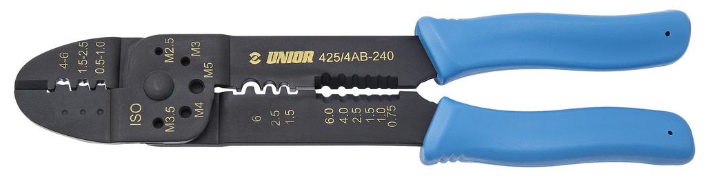 UNIOR PLIERS FOR CABLE CONTACTS Art.425/4AB 240 mm (1.5-6 mm2) (605806)