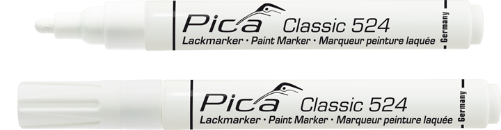 PICA - MARKER MARKER INDUSTRIAL Round tip permanent. In box. 10 pcs. 2-4 mm, white