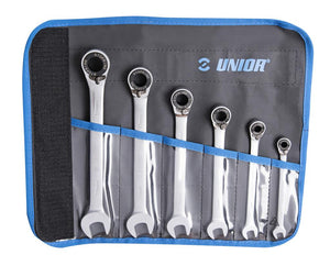 Unior ring wrenches with ratchet. in the bag. Art.160/2CT 8-19 (627001)