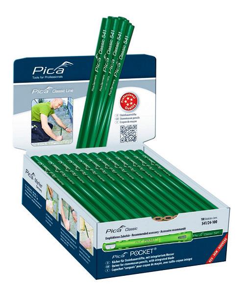 Pizza PENCIL CARPENTER In a box of 100 pcs. Green, 240 mm