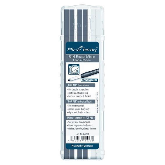 PICA - MARKER MINICE BIG DRY UNI 12 minis, for all materials. Graphite, white