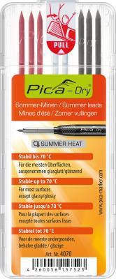 Pizza DRY SUMMER HEAT MINICE WITH HANGER 8 minis, minis resistant to 70°C. Graphite, red and white