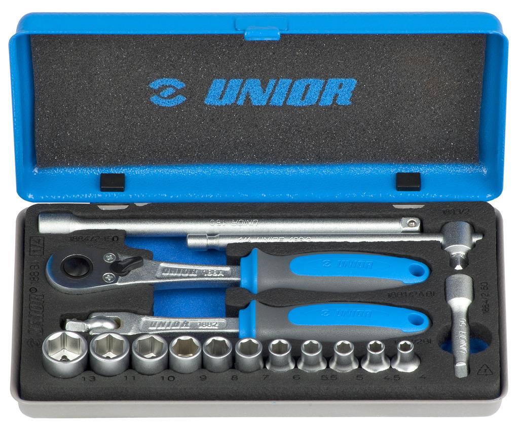 Unior socket wrenches 1/4" in metal cassette Art.188BI 4-13 mm (611996)