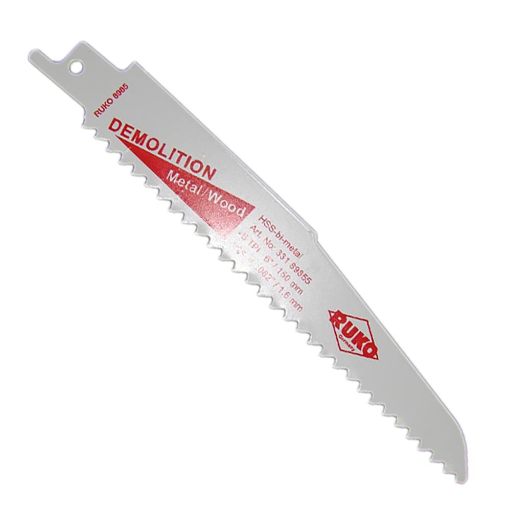 HAND SAW BLADES FOXTAIL 8985 HSS BIMETAL, PVC packaging, 5 pcs. 152x21.0x1.6 6 teeth/" step 4.2