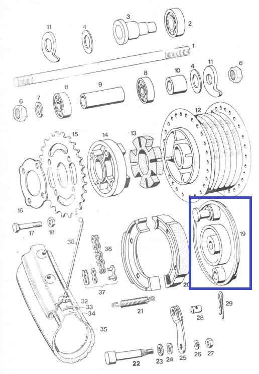 Brake caliper bracket Silver for Tomos Apn