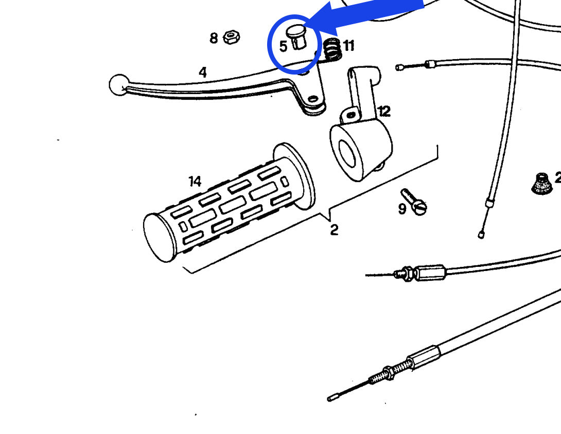 Bolt on the handle for gripping the bow | All Models