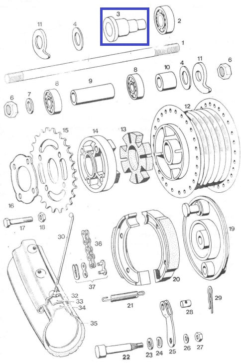 APN4 rear wheel hollow axle