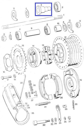 APN4 rear wheel hollow axle