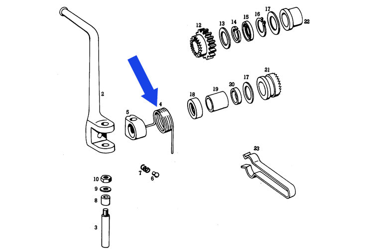 Starter lever spring | Tomos APN Old guy