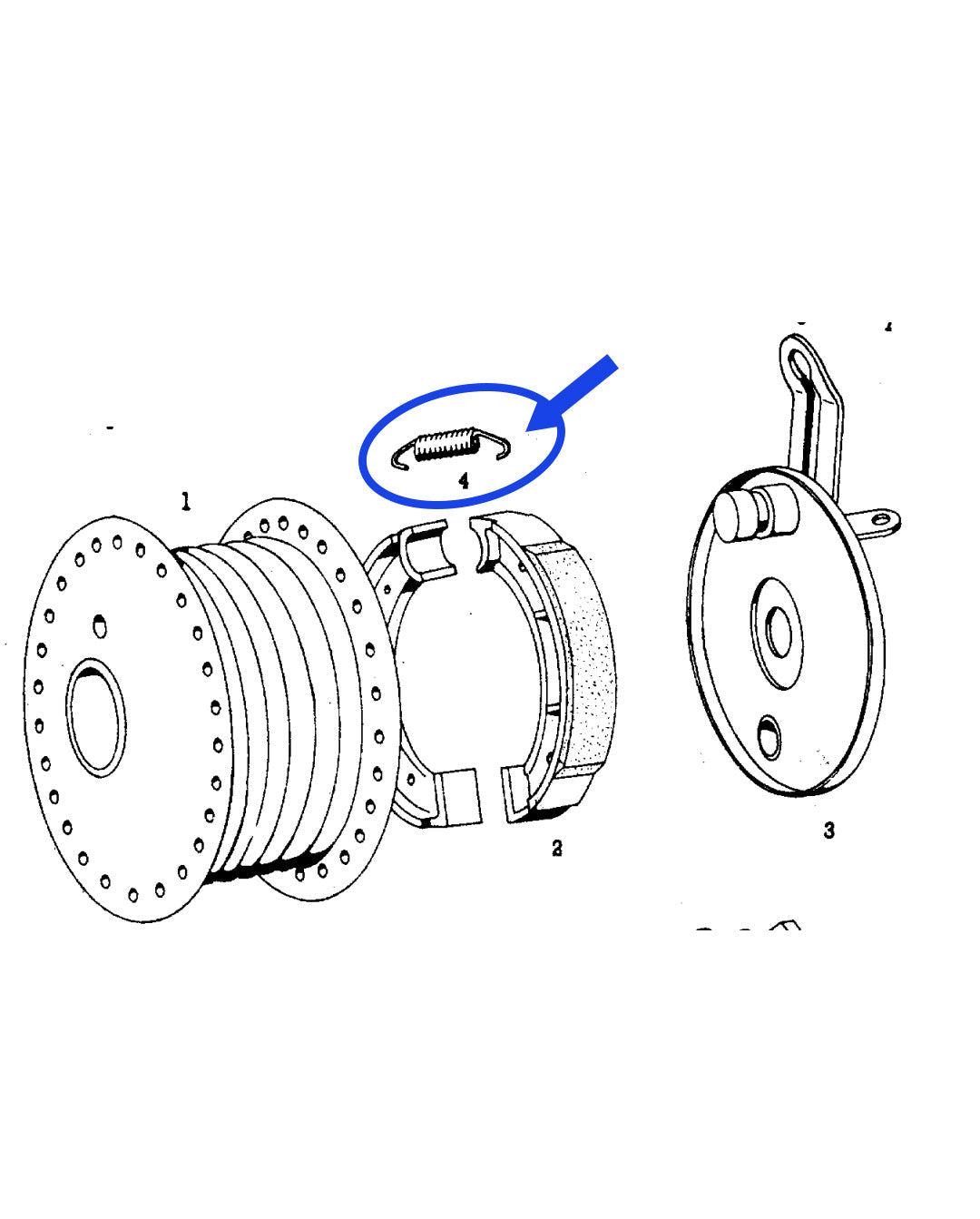 Brake caliper spring for Tomos A3 and A35