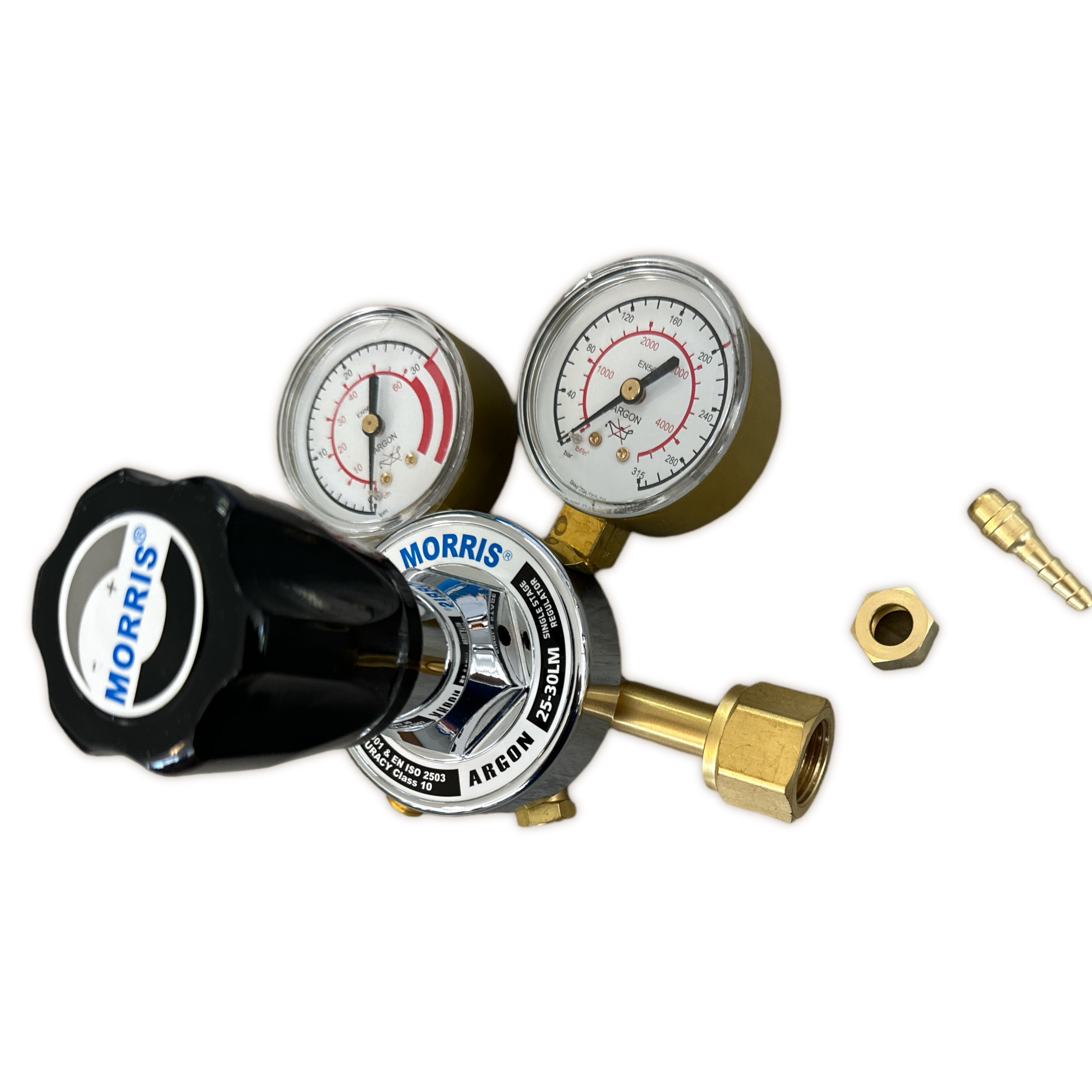 Regulator or reducing valve for Argon or Co2 Morris Maxi