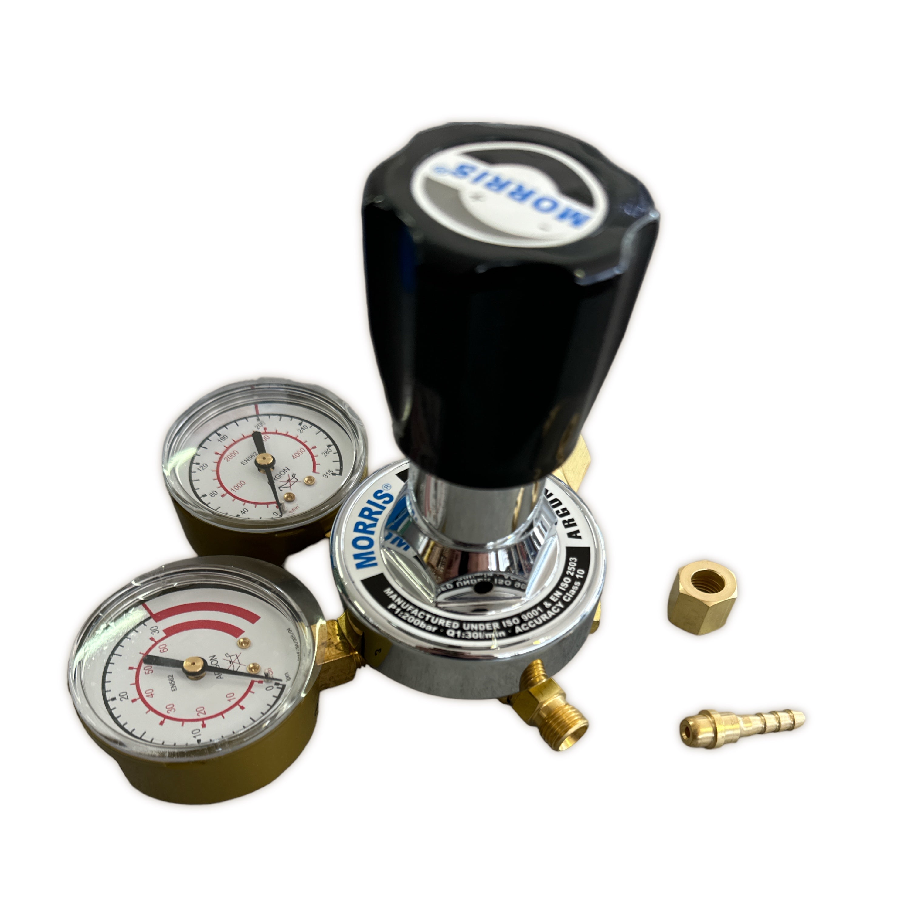 Regulator or reducing valve for Argon or Co2 Morris Maxi